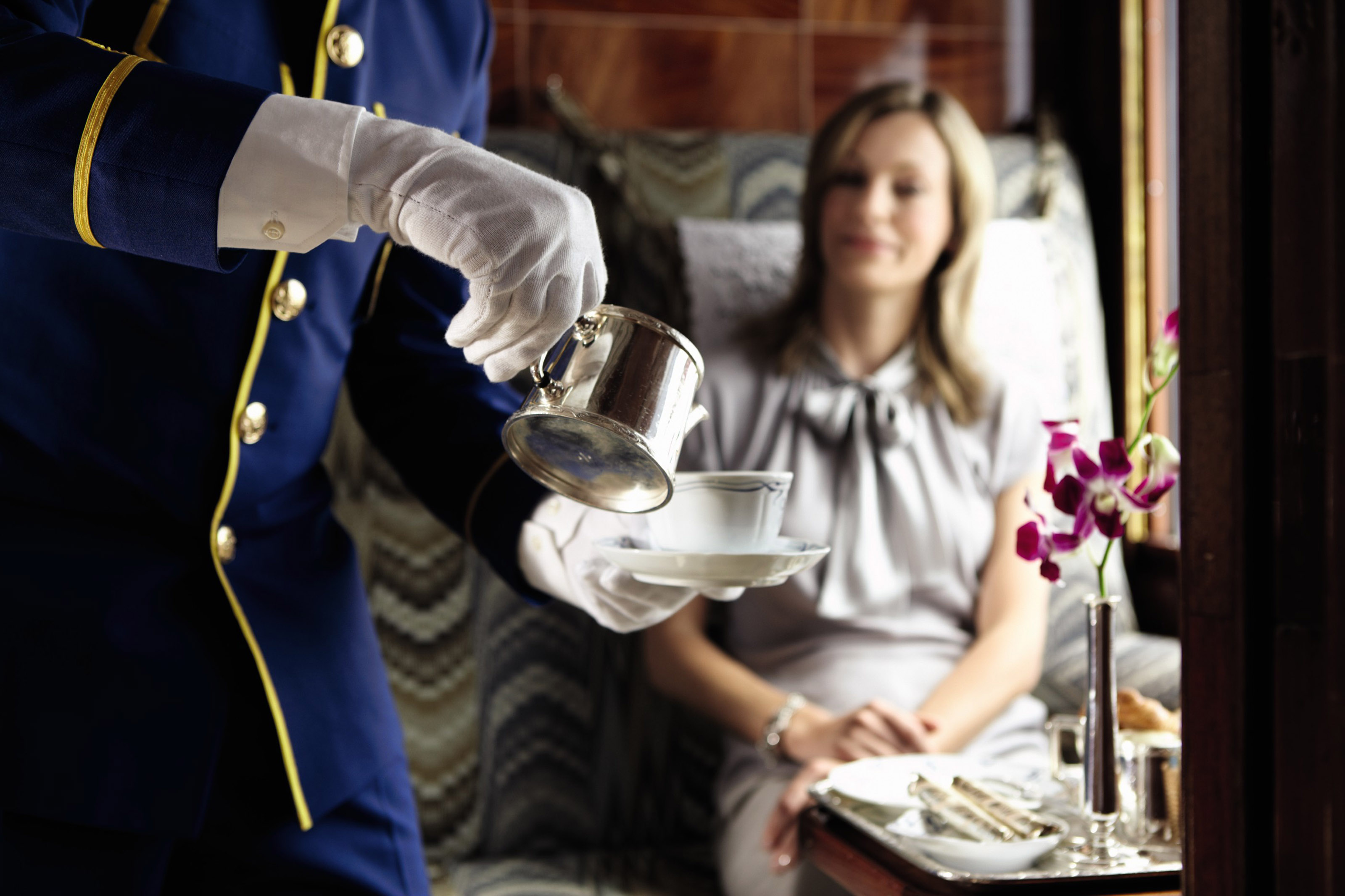 Xl Italy Orient Express VSOE Serving Afternoon Tea