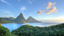 XL Caribbean St. Lucia Panorama Of Pitons