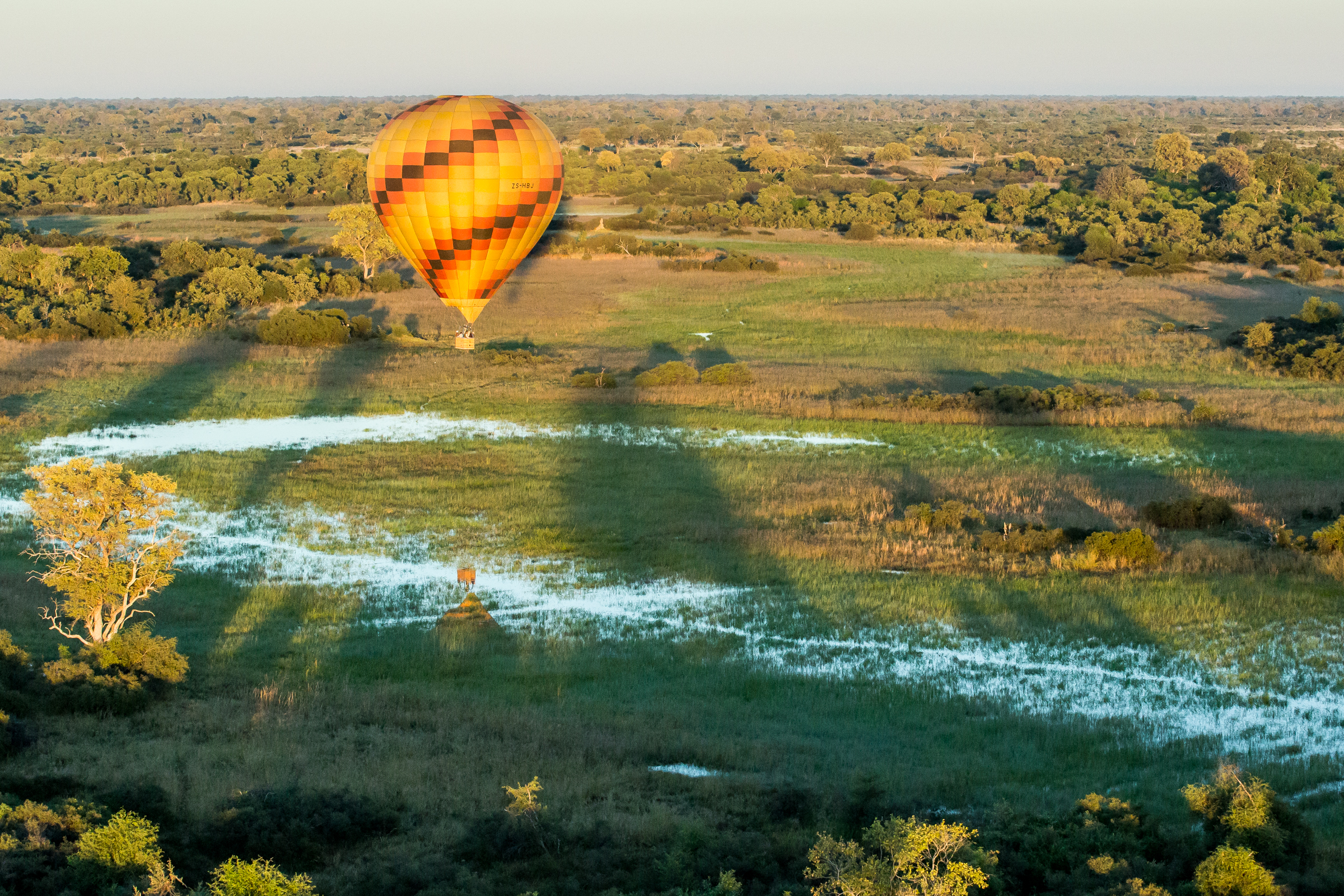 Xl Botswana Okavango Delta Balloon Safari River
