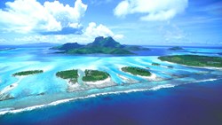 Xl French Polynesia Bora Bora Island Aerial View