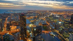 Xl Australia Melbourne Eureka Tower Night City Lights View