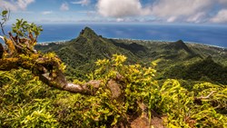 XL Cook Islands Rarotonga Te Manga Track Peak Scenic View
