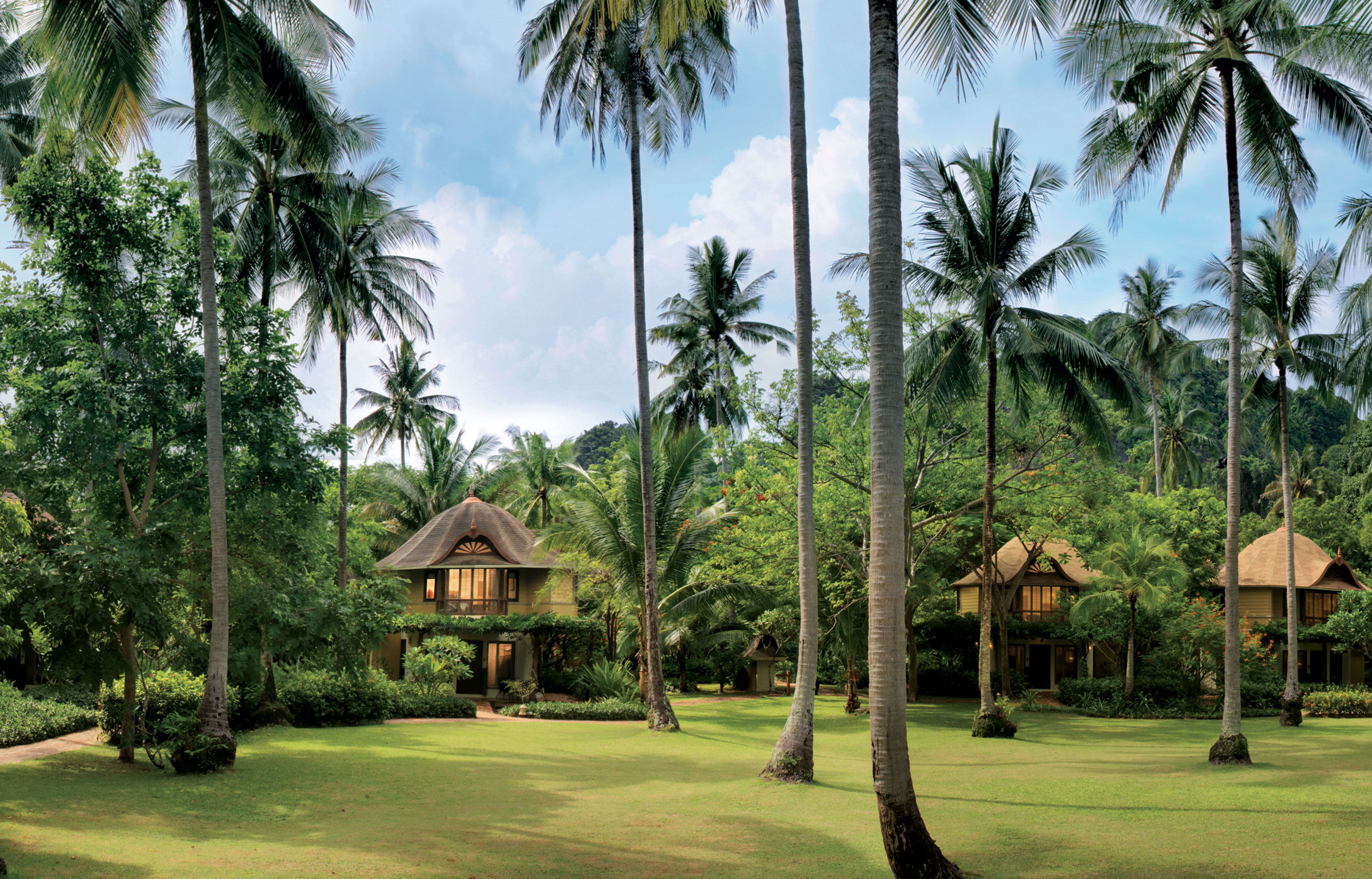 Xl Thailand Krabi Hotel Rayavadee Pavilions Coconut Trees
