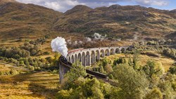 Xl Scotland Train The Jacobite Glenfinnan Viaduct Panorama