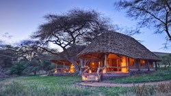 Xl Kenya Lodge Tortilis Camp Family Tent Dusk