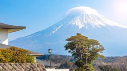 Xl Japan Fujinomiya City View Fuji Mountain Halo Top