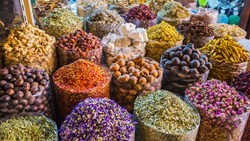 Xl Dubai Spice Souk Souq Deira Quaters Dried Herbs Flowers Spices Market