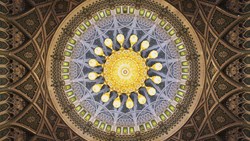 XL Oman Muscat Grand Mosque Ceiling