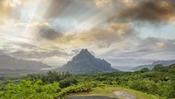 Xl French Polynesia Moorea Belvedere Outlook View To Mount Rotuis