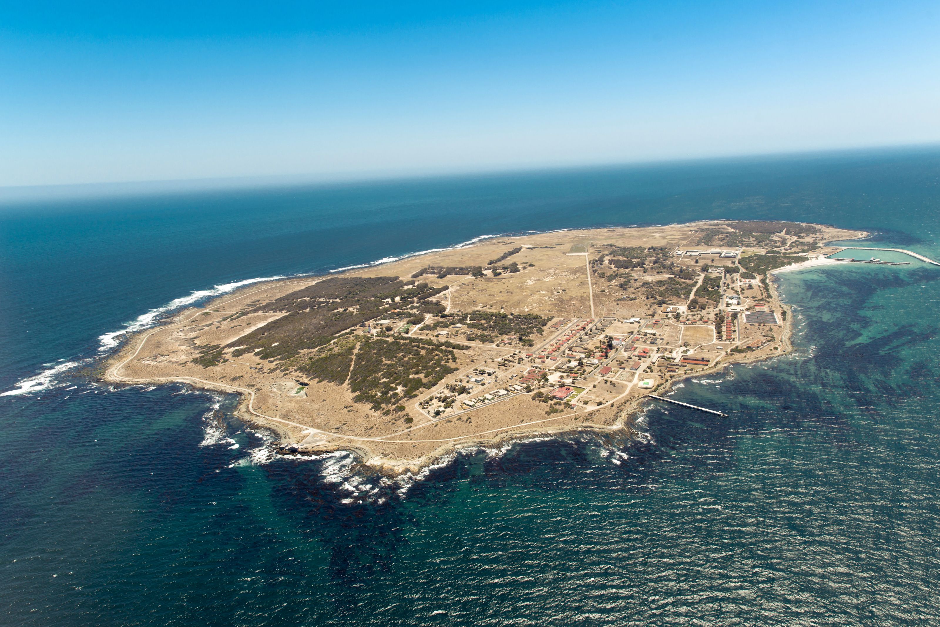 Xl South Africa Cape Town Robben Island Prison Aerial View