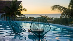 Xl Mexico Holbox Villas HM Palapas Del Mar Sky Bar Pool View Sunset