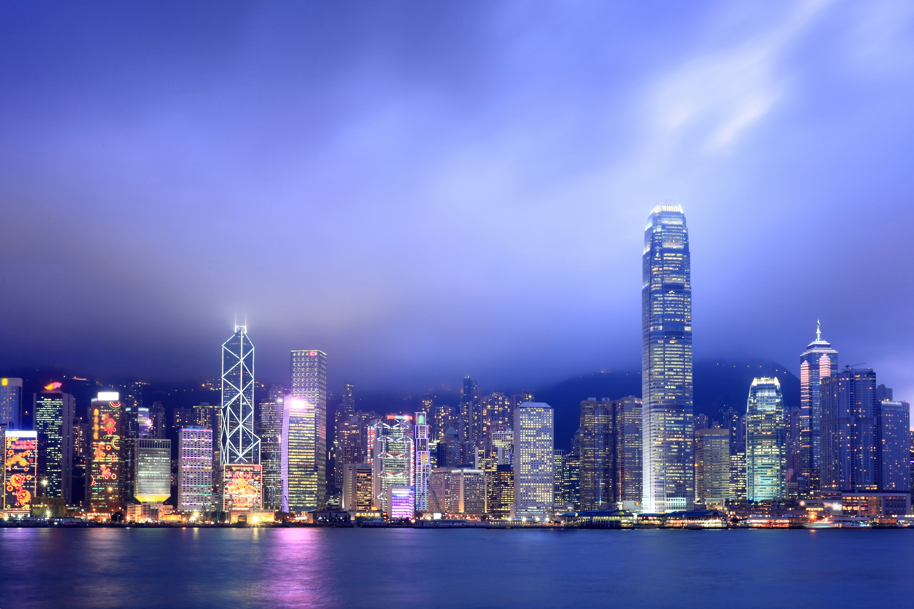 Xl China Hong Kong Skyline At Night