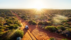 Xl Australia Red Sand Unpaved Road 4Wd Aerial