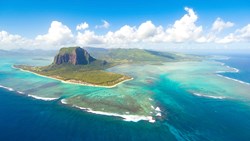 XL Mauritius Le Morne Brabant Mountain World Heritage Site UNESCO Aerial Sea Coastline