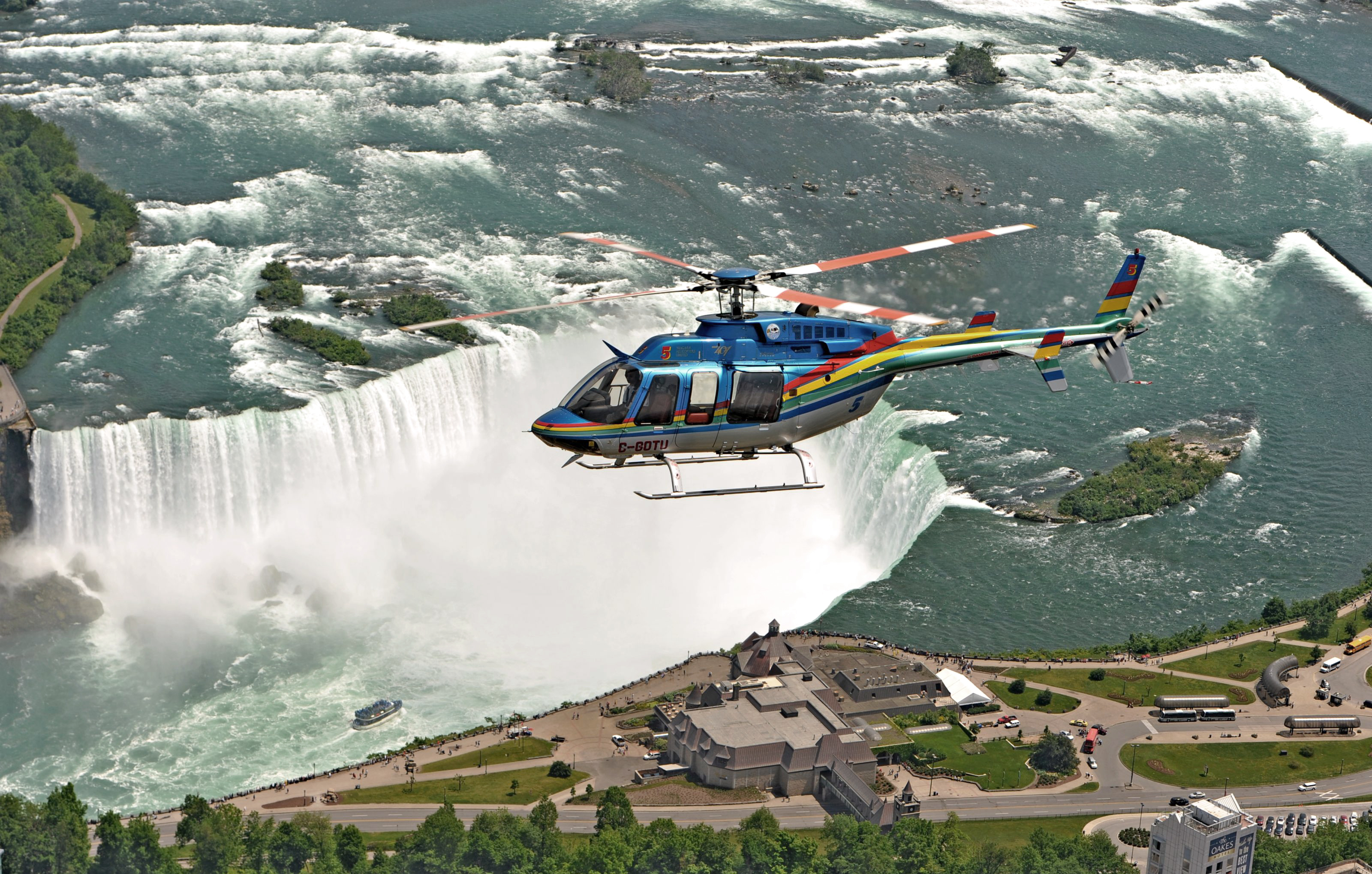 Xl Canada Ontario Niagara Falls Helicopter Waterfall Boat