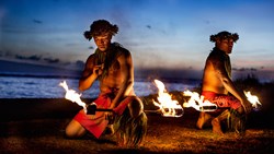 Xl Hawaii Luau Feast Lele Hawaiin Men Fire Dance
