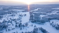 XL Sweden Aurora Safari Camp Landscape Aerial