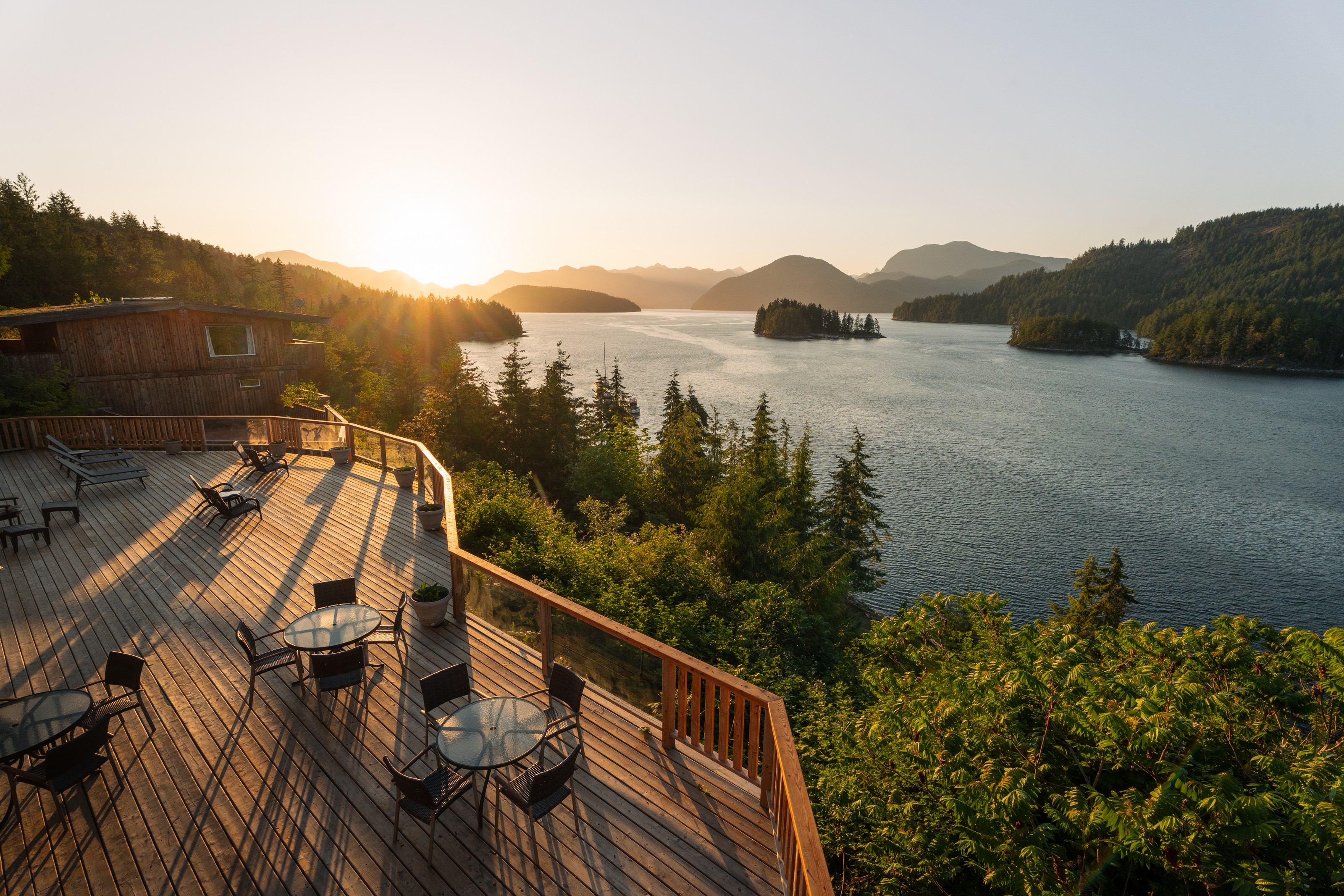 XL Canada British Columbia West Coast Wilderness Lodge View From Patio