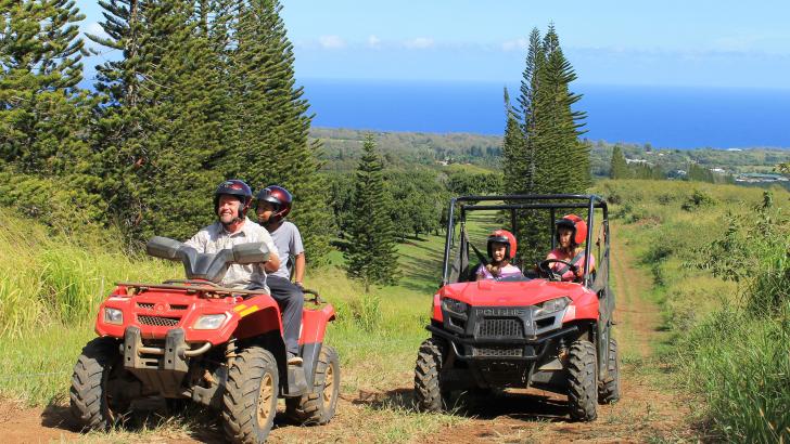 Xl Usa Hawaii Big Island Atv Riding On Road