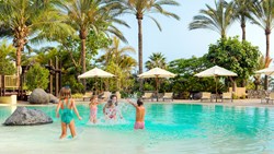 XL Spain Tenerife Abama Beach Kids Playing In Pool