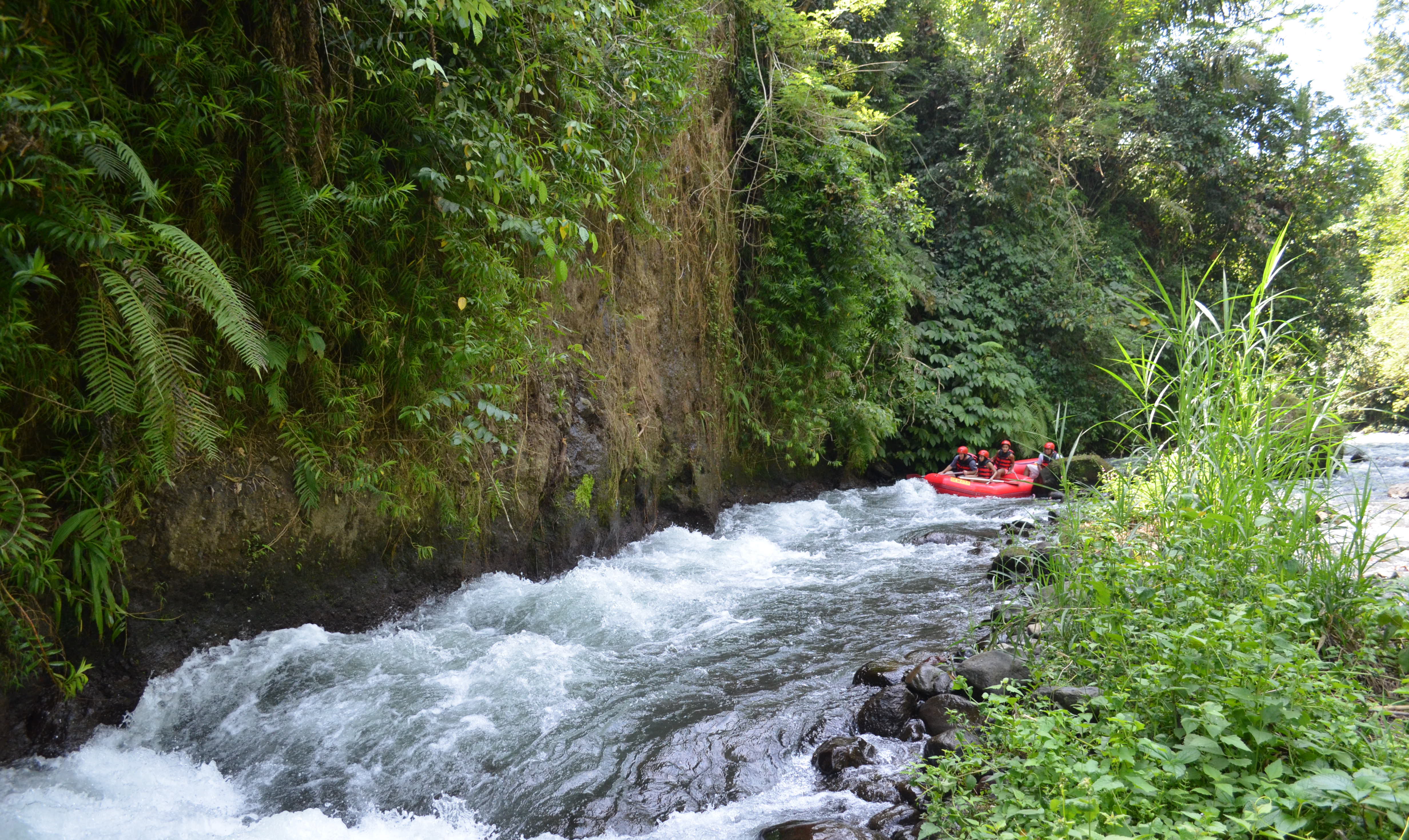 Xl Bali Ubud Ayung River Rafting Boat In Distance