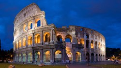 XL Italy Rome Colosseum Night Panoramic Italy