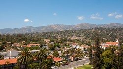 Xl USA California Santa Barbara City View San Rafael Mountains