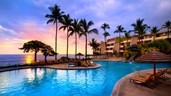 Xl Hawaii Outrigger Kona Resort & Spa Pool Evening