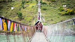 Xl Bhutan Punakha Valley Suspension Bridge