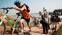 Small Cambodia Koh Dach Ferry Bikes