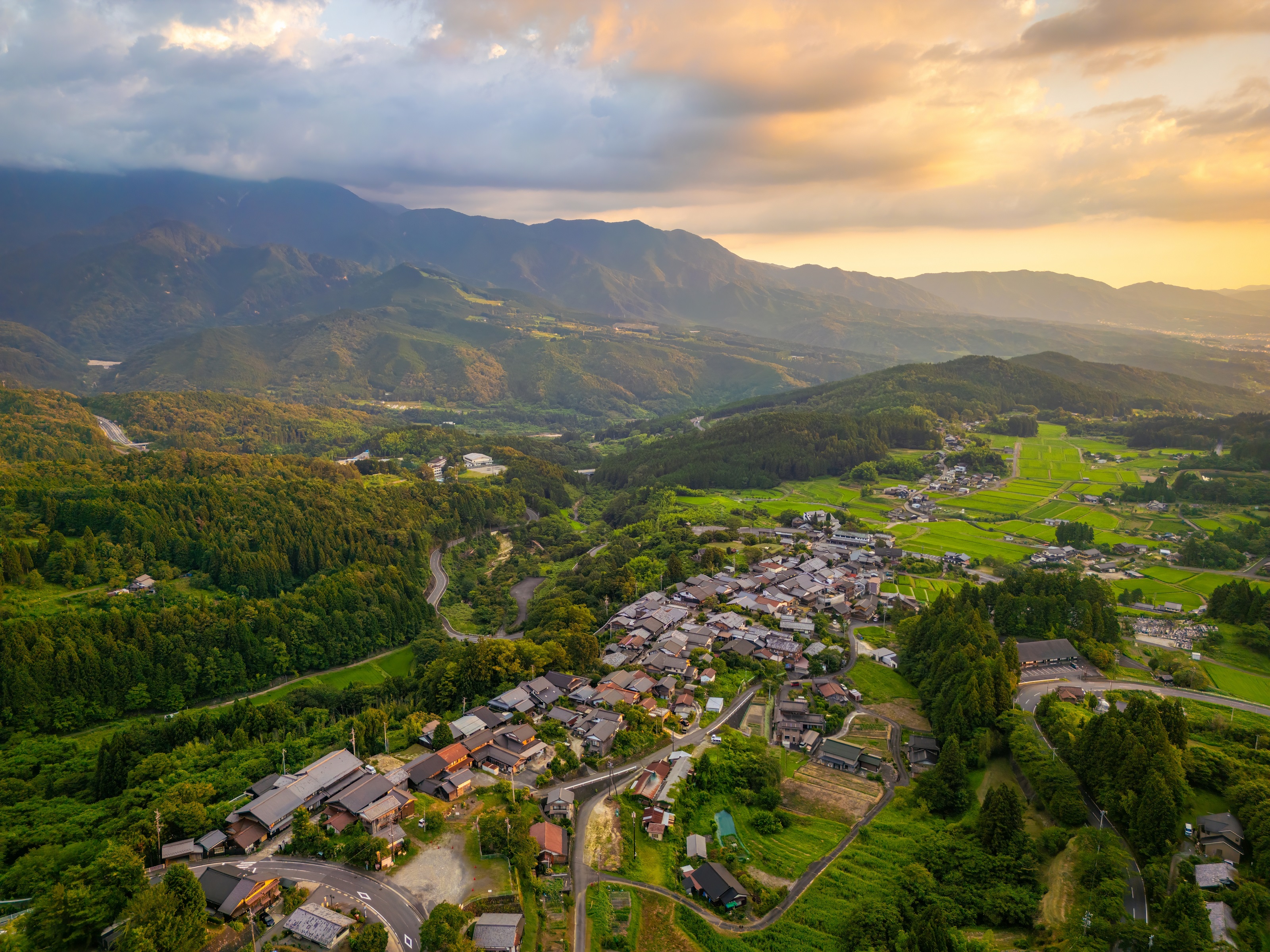 XL Japan Kiso Valley Magome Along Nakasendo Route In Summer