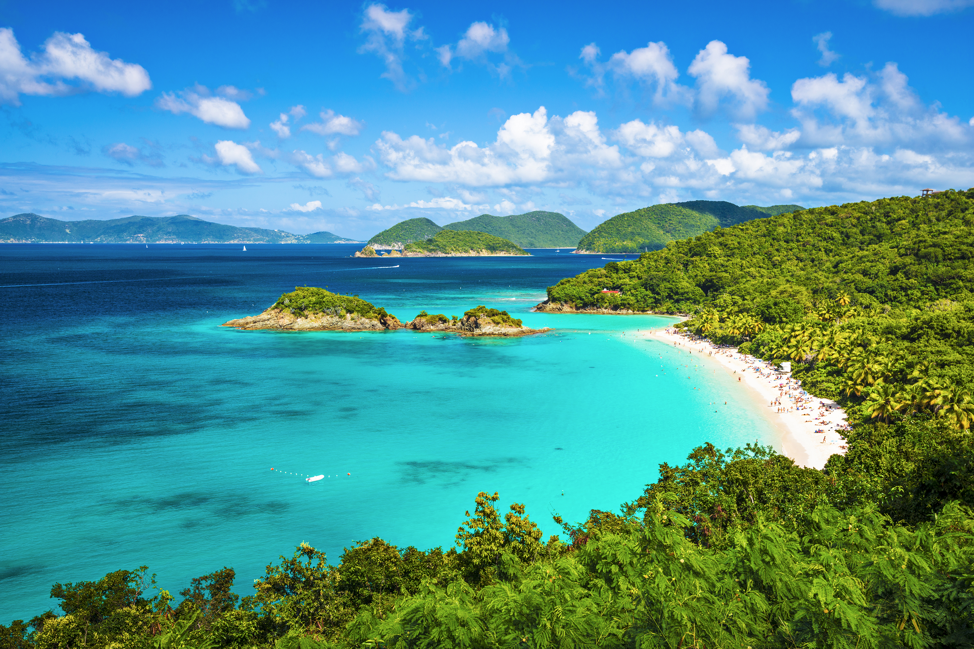 XL Caribbean US Virgin Islands St. John Island Trunk Bay View